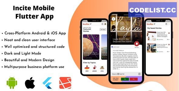 Flutter news app with admin panel v1.2 - short news app