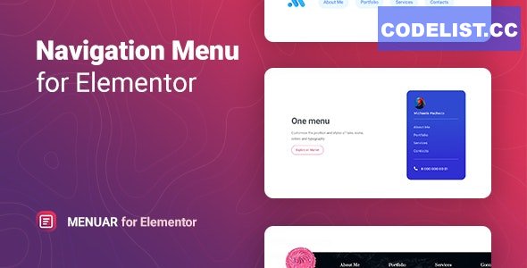 Menuar v1.0.1 - Navigation Menu for Elementor