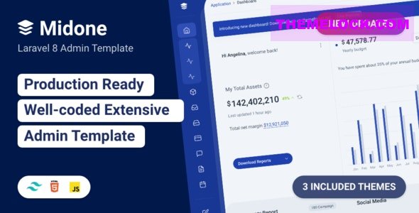 Midone v4.0.8 - Tailwind CSS 3 & Laravel 8 Admin Dashboard Template + HTML Version