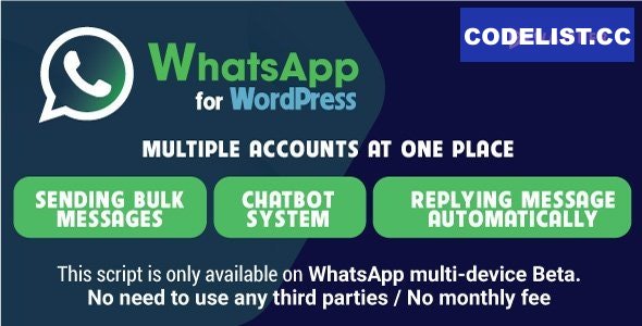 Waziper v1.0 - Whatsapp Marketing Tool for WordPress