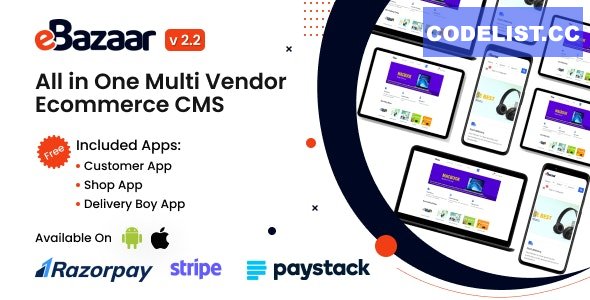 eBazaar v2.2 - All In One Multi Vendor Ecommerce CMS - nulled