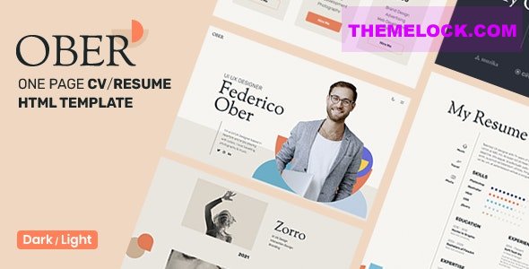 Ober v1.0 - CV Resume HTML Template
