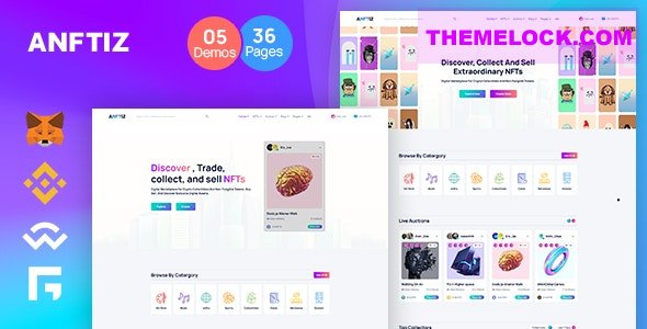 Anftiz v1.0 - NFT Marketplace HTML Template