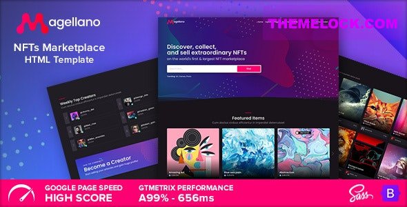 Magellano v1.0 - NFT Marketplace HTML Template