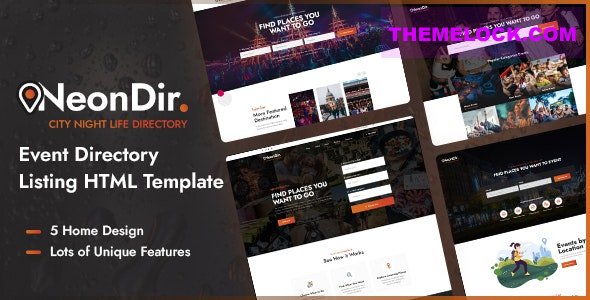NeonDir v1.0 - Event Directory Listing HTML Template