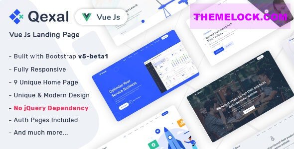 Download Qexal v1.0 – Vue Js Landing Page Template | Free Nulled Scripts