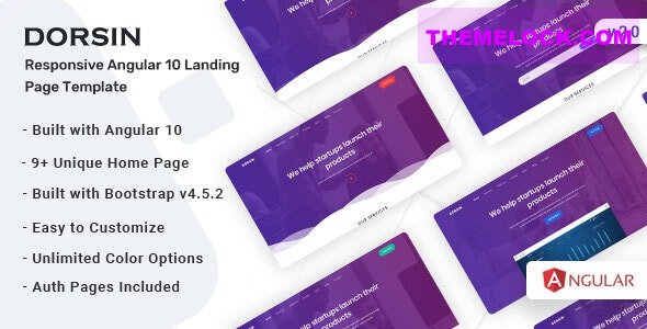 Dorsin v2.0 - Angular 10 Landing Page Template