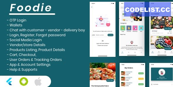 Foodie v1.6.0 - Flutter Grocery, Food, Pharmacy, Store Delivery Mobile App