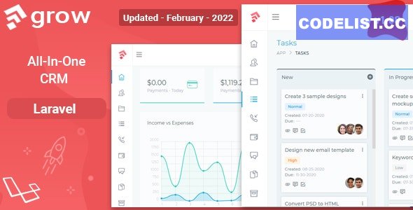 Grow CRM v1.08 - Laravel Project Management
