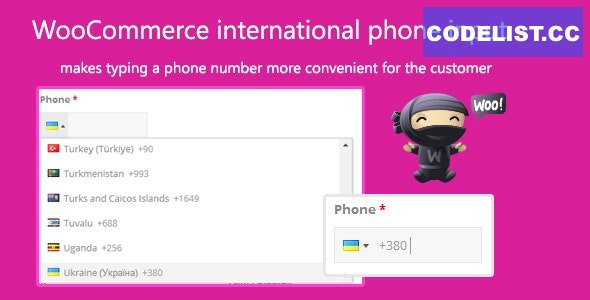 WooCommerce international phone input v2.1.3