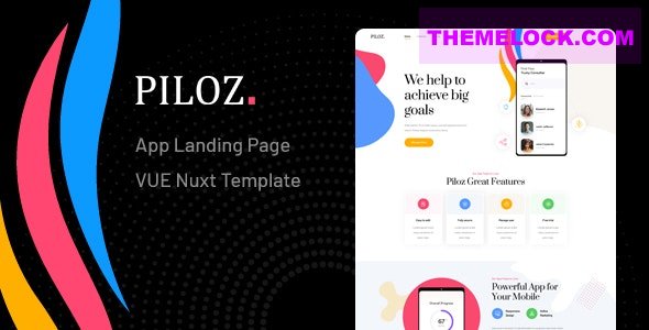 Download Piloz v1.0 – Vue Nuxt App Landing Page Template | Free Nulled Scripts