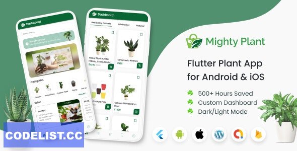 Mighty Plant Shop v1.0- Flutter Full App for Nurseries with WooCommerce backend