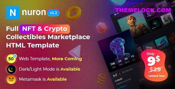 Nuron v1.3 - NFT Marketplace HTML Theme