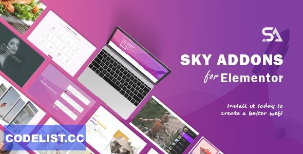 Sky Addons v2.0.2 - for Elementor Page Builder WordPress Plugin