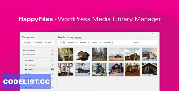 Happy Files Pro v1.8 - Organize Your WordPress Media Files