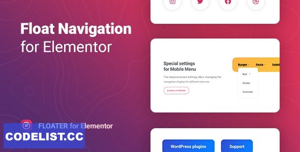 Floater v1.0.3 - Sticky Navigation Menu for Elementor
