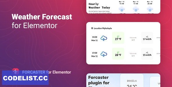 Forcaster v1.0.1 - Weather Forecast for Elementor