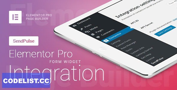 Elementor Pro Form Widget - SendPulse - Integration v1.10.0
