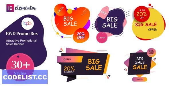 BWD promo box elementor addons v1.0