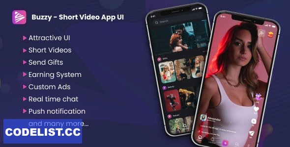 Buzzy v1.0 - TikTok, Dubsmash, Triller Clone Script & Short Videos App Template