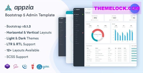 Appzia v2.0 - Responsive Bootstrap 5 Admin Dashboard