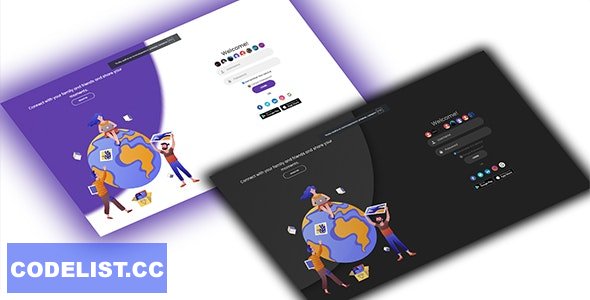 Premium Welcome Page for WoWonder v1.2