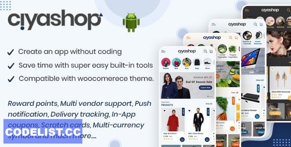 CiyaShop v5.15 - Native Android Application based on WooCommerce