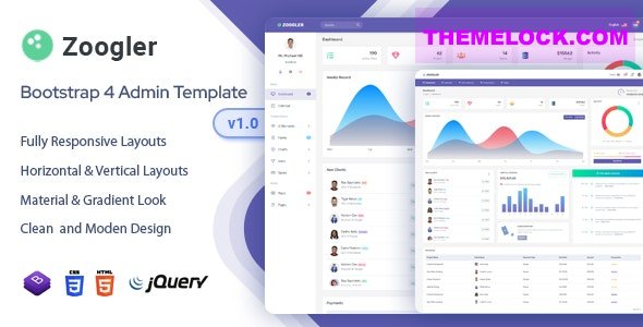 Zoogler v1.0 - Bootstrap 4 Admin Dashboard Template
