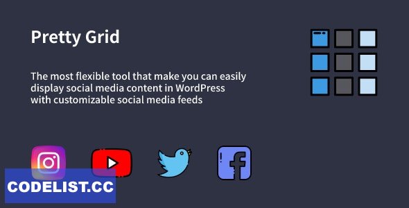 Pretty Grid v1.0.2 - WordPress Social Feed Gallery Plugin
