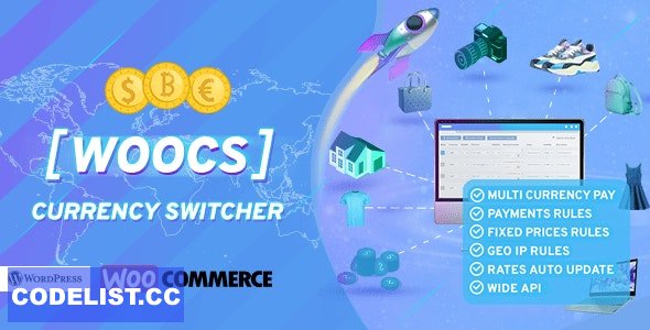 WOOCS v2.3.9.3 - WooCommerce Currency Switcher. Professional multi currency plugin