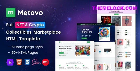 Metovo v1.0 - NFT Marketplace HTML Template