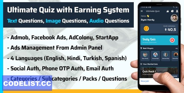 Play Quiz (Text,Image,Audio) & Earn Money v2.1