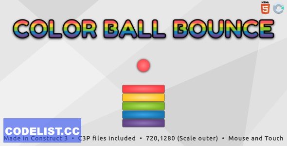 Color Ball Bounce v1.0 - HTML5 Casual Game