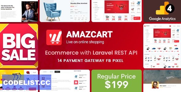 AmazCart v2.5 - Laravel Ecommerce System CMS - nulled