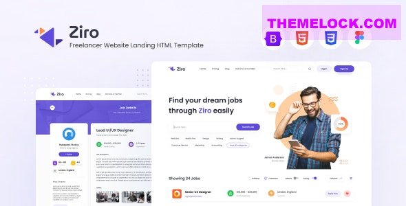 Ziro v1.0 - Freelancer Directory Website HTML Template