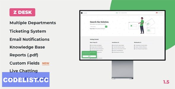 Z Desk v1.5 - Support Tickets System with Knowledge Base and FAQs