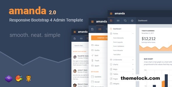 Amanda v2.0 - Responsive Bootstrap 4 Admin Template