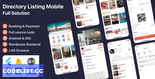 Listar FluxPro v1.1.7 - Flutter mobile directory listing & booking - Wordpress Backend
