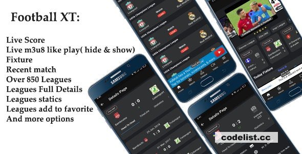 Football XT v1.0 - football live score, fixture, leagues, live tv and more
