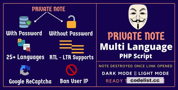 Download Privy v1.0 – Private Note Multi Language PHP Script | Free Nulled Scripts