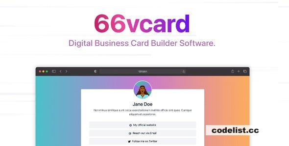 66vcard v9.0.0 - Digital Business Card Builder (SAAS) - nulled