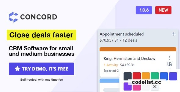 Concord v1.0.6 - Deals Management CRM