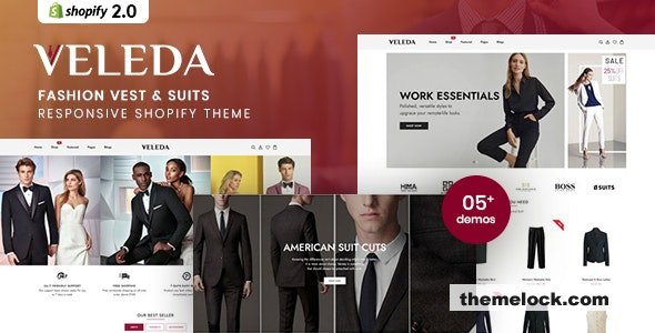 Veleda v1.0 - Fashion Vest & Suits Responsive Shopify Theme