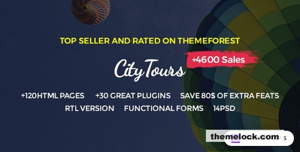 CityTours v5.7 - Travel and Hotels Site Template