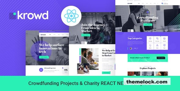 Download Krowd v1.0- Crowdfunding Projects & Charity React Next Template | Free Nulled Scripts