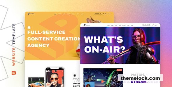 UpCreators v1.0 – Website Template for Digital Creators