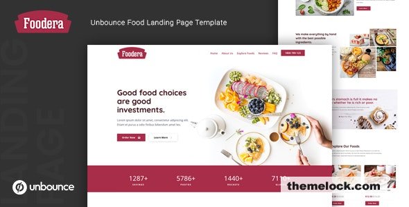 Download Foodera v1.0 – Unbounce Food Landing Page Template | Free Nulled Scripts