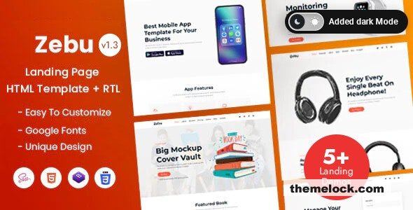 Zebu v1.3 - Multipurpose Landing Page HTML Template