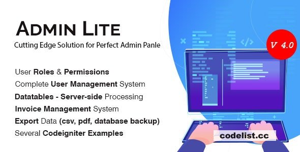 Admin Lite v4.0 - PHP Admin Panel + User Management