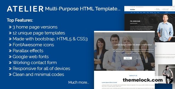 Atelier v1.0 - Multipurpose HTML Template